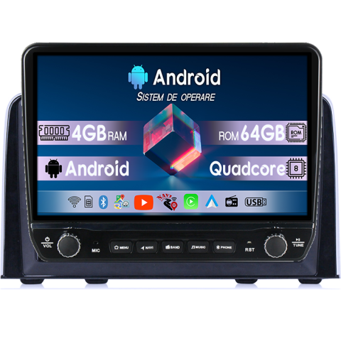 Navigatii Dedicate - Navigatie dedicata Honda CR-V 2016-2018 Tesla cu butoane rotative model 2024, 4GB RAM 64GB ROM, Procesor Quadcore, Android 14, Display QLED 10", DSP, Carplay&Android Auto