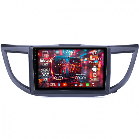 Honda - Navigatie dedicata Honda CR-V 2012, 8GB RAM 128GB ROM, Octacore, Platforma 7862,Android 13, Display QLED 10.25”, Suporta camera 360º, DSP, Carplay&Android Auto, SIM 4G, Ventilator Activ
