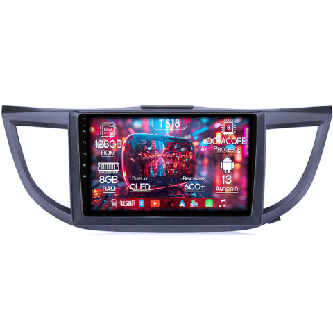 CR-V (2012-2016) - Navigatie dedicata Honda CR-V 2012, 8GB RAM 128GB ROM, Octacore, Platforma TS18, Android 13, Display QLED 10.25”, Suporta camera 360º, DSP, Carplay&Android Auto, SIM 4G, Ventilator Activ