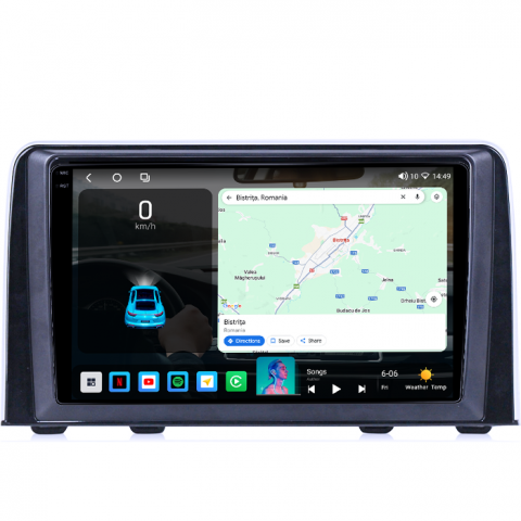 Navigatie dedicata Honda CR-V 2016-2018, 4GB RAM 64GB ROM, Octacore, Android 14, Display QLED 1K 9", Carplay&Android Auto, SIM 4G, Ventilator Activ [1]