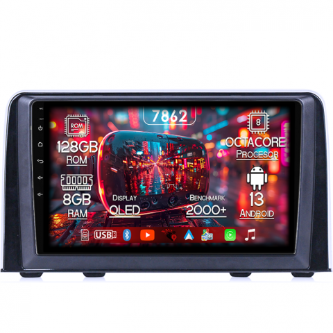 Honda - Navigatie dedicata Honda CR-V 2016-2018, 8GB RAM 128GB ROM, Octacore, Platforma 7862,Android 13, Display QLED 9”, Suporta camera 360º, DSP, Carplay&Android Auto, SIM 4G, Ventilator Activ