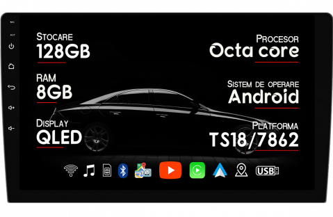 CR-V 2022+ - Navigatie dedicata Honda CR-V 2022+, 8GB RAM 128GB ROM, Octacore, Platforma (), Android 14, Display QLED 9”, Suporta camera 360º, DSP, Carplay&Android Auto, SIM 4G, Ventilator Activ