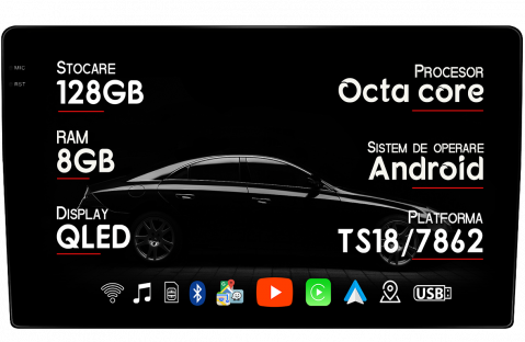 CR-V 2022+ - Navigatie dedicata Honda CR-V 2022+, 8GB RAM 128GB ROM, Octacore, Platforma 7862, Android 14, Display QLED 9" 2K, Suporta camera 360", DSP, Carplay&Android Auto, SIM