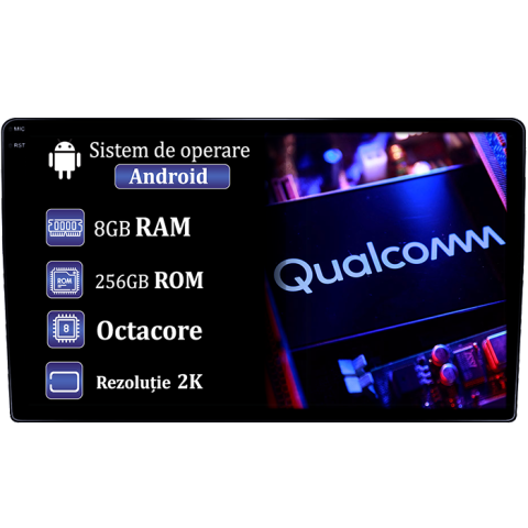 CR-V 2022+ - Navigatie dedicata Honda CR-V 2022+, 4GB RAM 64GB ROM, Procesor Qualcomm Octacore, Android 14, Rezolutie 2K, Display QLED 9", DSP, Carplay&Android Auto, SIM 4G