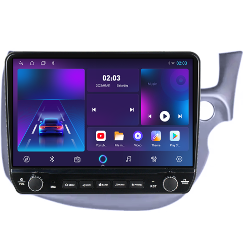 Navigatie dedicata Honda Fit 2008-2013 Tesla cu butoane rotative model 2024, 4GB RAM 64GB ROM, Procesor Quadcore, Android 14, Display QLED 10", DSP, Carplay&Android Auto [5]
