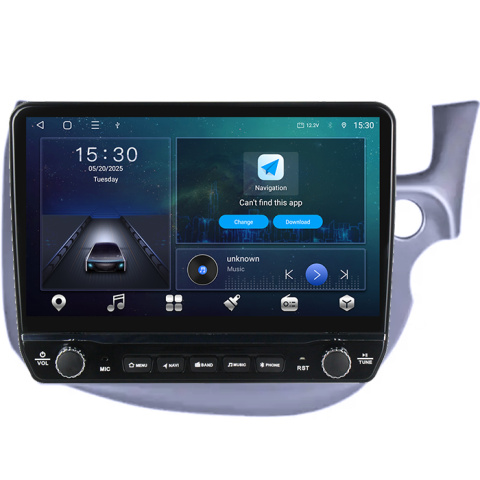 Navigatie dedicata Honda Fit 2008-2013 Tesla cu butoane rotative model 2024, 4GB RAM 64GB ROM, Procesor Quadcore, Android 14, Display QLED 10", DSP, Carplay&Android Auto [6]