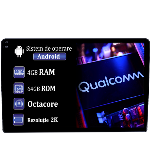 CR-V II 2001-2006 - Navigatie dedicata Honda CR-V II 2001-2006, 4GB RAM 64GB ROM, Procesor Qualcomm Octacore, Android 14, Rezolutie 2K, Display QLED 9", DSP, Carplay&Android Auto, SIM 4G