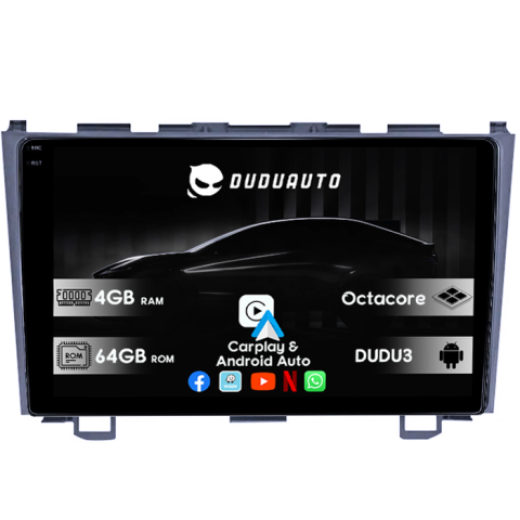 Navigatii Dedicate - Navigatie dedicata Honda CRV 2006-2012, DUDU3, 4GB RAM 64GB ROM, Octacore, Platforma 8581, Android, Display QLED 9", DSP, Carplay&AndroidAuto