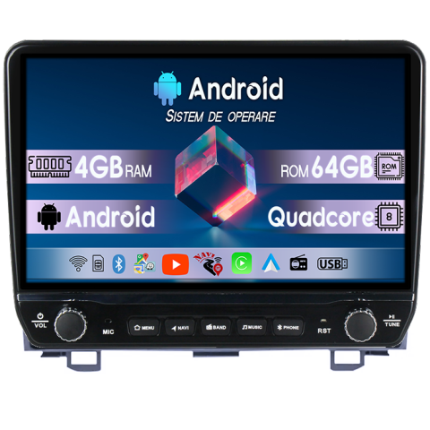 Navigatii Dedicate - Navigatie dedicata Honda CR-V 2006-2012 Tesla cu butoane rotative model 2024, 4GB RAM 64GB ROM, Procesor Quadcore, Android 14, Display QLED 10", DSP, Carplay&Android Auto