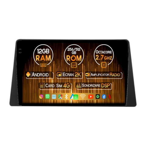 ZR-V 2022+ - Navigatie dedicata Honda ZR-V 2022, 12GB RAM 256GB ROM, Android 14, Rezolutie 2K, Display QLED, 9", DSP, Carplay, Android Auto, Internet, Youtube, Waze, Wi Fi, USB