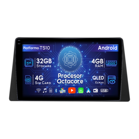 ZR-V 2022+ - Navigatie dedicata Honda ZR-V 2022, 4GB RAM 32GB ROM, Octacore, Android 14, Display QLED  9", DSP, Carplay&Android Auto, SIM 4G, Bluetooth, Ventilator Activ