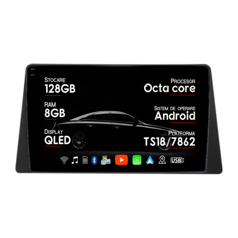 ZR-V 2022+ - Navigatie dedicata Honda ZR-V 2022, 8GB RAM 128GB ROM, Octacore, Platforma TS18, Android 14, Display QLED 9", Suporta camera 360", DSP, Carplay&AndroidAuto