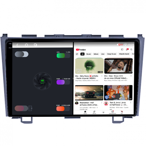 Navigatie dedicata Honda CRV 2006-2012, 4GB RAM 64GB ROM, Octacore, Android 14, Display QLED 1K 9", Carplay&Android Auto, SIM 4G, Ventilator Activ [2]