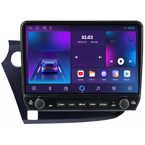 Navigatie dedicata Honda Insight 2009 - 2014 Tesla cu butoane rotative model 2024, 4GB RAM 64GB ROM, Procesor Quadcore, Android 14, Display QLED 10", DSP, Carplay&Android Auto [5]