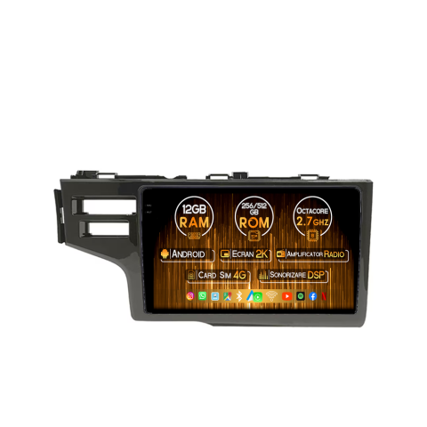 Jazz Fit 2014-2020 - Navigatie dedicata Honda Fit Jazz 2014-2020, 12GB RAM 256GB ROM, Android 14, Rezolutie 2K, Display QLED, 9", DSP, Carplay, Android Auto, Internet, Youtube, Waze, Wi Fi, USB