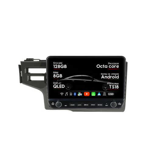 Jazz Fit 2014-2020 - Navigatie dedicata Honda Fit Jazz 2014-2020 Tesla Cu Butoane Rotative Model 2024, ANDROID 13, 10 inch , 8+128GB, Internet, Aplicatii, Waze, GPS