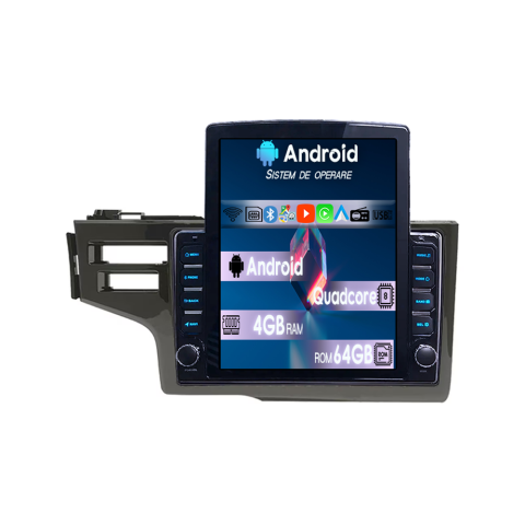 Jazz Fit 2014-2020 - Navigatie dedicata Honda Fit Jazz 2014-2020 Tesla Style, 4GB RAM 64GB ROM, Procesor Quadcore, Android 14, Display QLED 9.7", DSP, Carplay&Android Auto