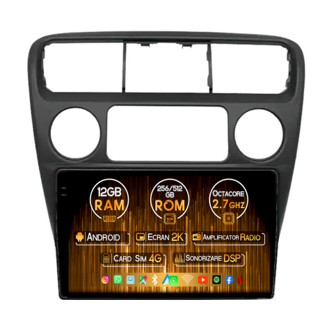 Accord 6 1998-2003 - Navigatie dedicata Honda Accord VI 1998-2003, 12GB RAM 256GB ROM, Android 14, Rezolutie 2K, Display QLED, 9", DSP, Carplay, Android Auto, Internet, Youtube, Waze, Wi Fi, USB