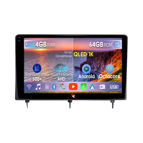 Civic 2021+ - Navigatie dedicata Honda Civic 2021+, 4GB RAM 64GB ROM, Octacore, Android 14, Display QLED 9", DSP, Carplay&Android Auto, SIM 4G, Ventilator Activ