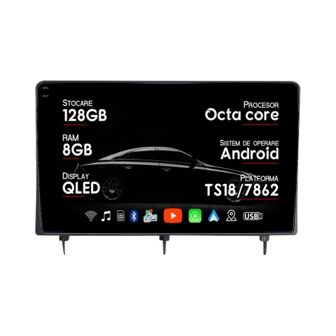 Civic 2021+ - Navigatie dedicata Honda Civic 2021+, 8GB RAM 128GB ROM, Octacore, Platforma TS18, Android 14, Display QLED 9", Suporta camera 360", DSP, Carplay&AndroidAuto