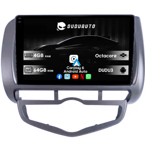 Navigatii Dedicate - Navigatie dedicata Honda Jazz/City 2006, DUDU3, 4GB RAM 64GB ROM, Octacore, Platforma 8581, Android, Display QLED 9", DSP, Carplay&AndroidAuto