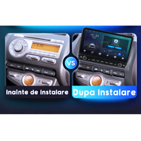 Navigatie dedicata Honda Jazz City 2002-2007 Tesla cu butoane rotative model 2024, 4GB RAM 64GB ROM, Procesor Quadcore, Android 14, Display QLED 10", DSP, Carplay&Android Auto [2]