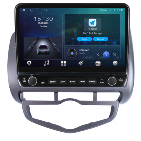 Navigatie dedicata Honda Jazz City 2002-2007 Tesla cu butoane rotative model 2024, 4GB RAM 64GB ROM, Procesor Quadcore, Android 14, Display QLED 10", DSP, Carplay&Android Auto [6]