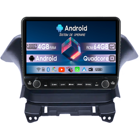 Navigatii Dedicate - Navigatie dedicata Honda ODYSSEY 2009-2014 Tesla cu butoane rotative model 2024, 4GB RAM 64GB ROM, Procesor Quadcore, Android 14, Display QLED 10", DSP, Carplay&Android Auto