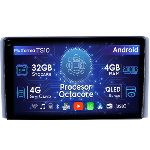 Iveco - Navigatie dedicata Iveco Daily 2007-2014/2018, 4GB RAM 32GB ROM, Octacore, Android 14, Display QLED  9", DSP, Carplay&Android Auto, SIM 4G, Bluetooth, Ventilator Activ