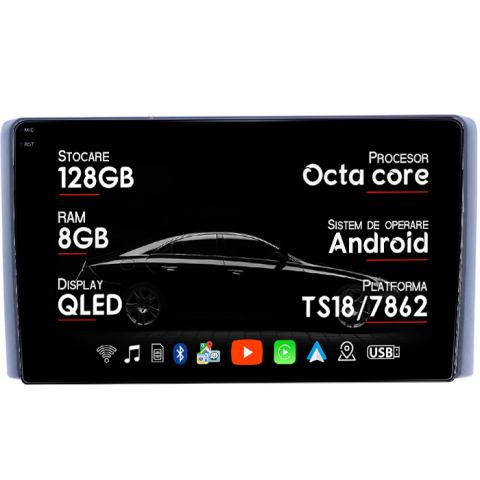 Iveco - Navigatie dedicata Iveco Daily 2007-2014/2018, 8GB RAM 128GB ROM, Octacore, Platforma TS18, Android 14, Display QLED 9", Suporta camera 360", DSP, Carplay&AndroidAuto
