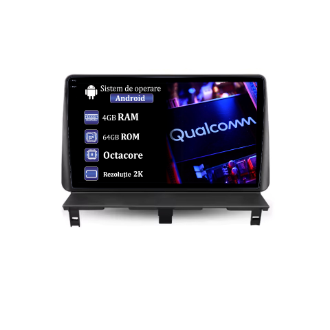 Navigatii Dedicate - Navigatie dedicata Peugeot Partner 2006-2010, 4GB RAM 64GB ROM, Procesor Qualcomm Octacore, Android 14, Rezolutie 2K, Display QLED 9", DSP, Carplay&Android Auto, SIM 4G