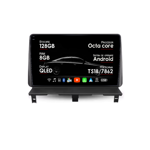 Navigatii Dedicate - Navigatie dedicata Peugeot Partner 2006-2010, 8GB RAM 128GB ROM, Octacore, Platforma TS18, Android 14, Display QLED 10", Suporta camera 360", DSP, Carplay&Android
