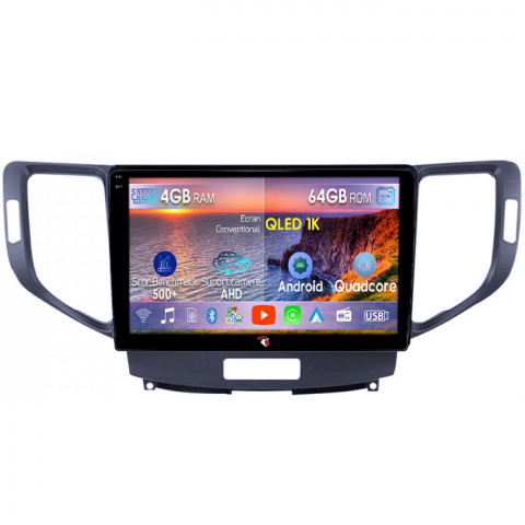 Spirior - Navigatie dedicata Honda Spirior, 4GB RAM 64GB ROM, Octacore, Android 14, Display QLED 1K 9", Carplay&Android Auto, SIM 4G, Ventilator Activ