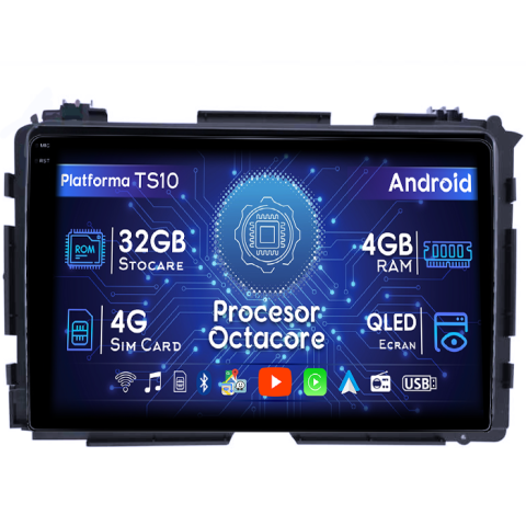 Vezel - Navigatie dedicata Honda Vezel 2014/HR-V/XR-V, 4GB RAM 32GB ROM, Octacore, Android 14, Display QLED 1K 9", DSP, Carplay&Android Auto, SIM 4G, Bluetooth, Ventilator Activ