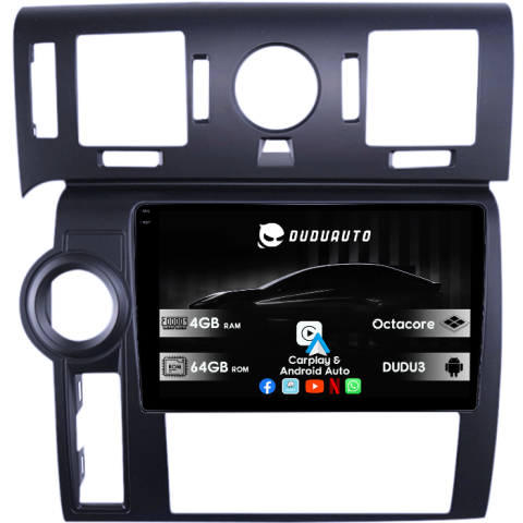 Navigatii Dedicate - Navigatie dedicata Hummer H2 2007-2009, DUDU3, 4GB RAM 64GB ROM, Octacore, Platforma 8581, Android, Display QLED 9", DSP, Carplay&AndroidAuto