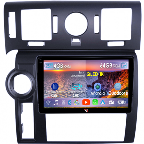 H2 2007-2009 - Navigatie dedicata Hummer H2 2007-2009, 4GB RAM 64GB ROM, Octacore, Android 14, Display QLED 1K 9", Carplay&Android Auto, SIM 4G, Ventilator Activ