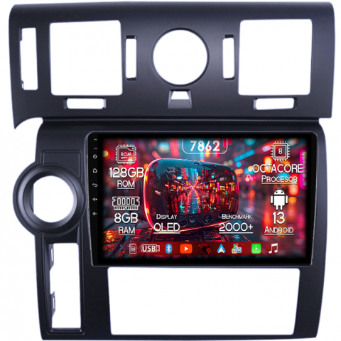 Hummer - Navigatie dedicata Hummer H2 2007-2009, 8GB RAM 128GB ROM, Octacore, Platforma 7862,Android 13, Display QLED 9”, Suporta camera 360º, DSP, Carplay&Android Auto, SIM 4G, Ventilator Activ