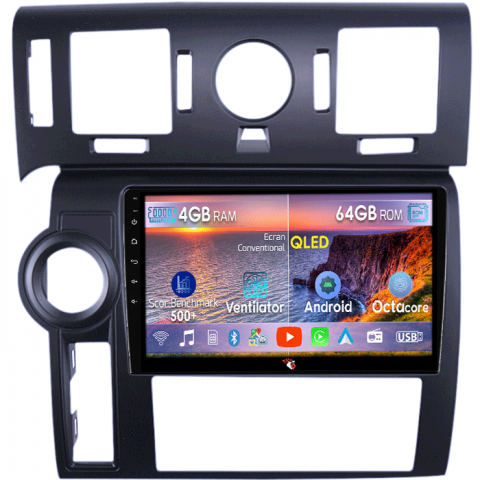 Hummer - Navigatie dedicata Hummer H2 2007-2009, 4GB RAM 64GB ROM, Octacore, Android 14, Display QLED 9", DSP, Carplay&Android Auto, SIM 4G, Ventilator Activ