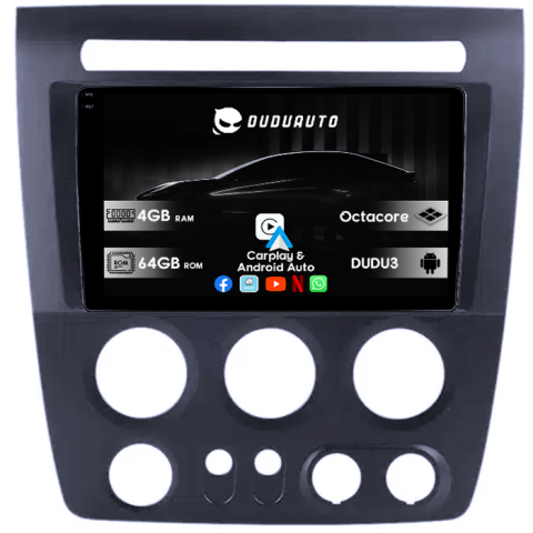 Navigatii Dedicate - Navigatie dedicata Hummer H3 2005-2010, DUDU3, 4GB RAM 64GB ROM, Octacore, Platforma 8581, Android, Display QLED 9", DSP, Carplay&AndroidAuto