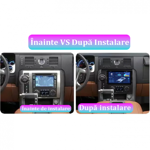 Navigatie dedicata Hummer H3 2005-2010, 4GB RAM 64GB ROM, Quadcore, Android 14, Display QLED 1K 9", DSP, Carplay&Android Auto, Suport camere AHD [3]