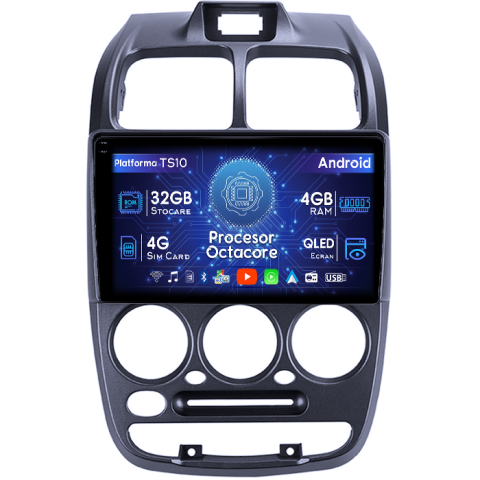 Hyundai - Navigatie dedicata Hyundai Accent 1999 , 4GB RAM 32GB ROM, Octacore, Android 14, Display QLED 1K 9", DSP, Carplay&Android Auto, SIM 4G, Bluetooth, Ventilator Activ