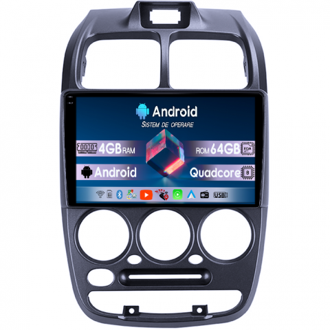 Hyundai - Navigatie dedicata Hyundai Accent 1999, 4GB RAM 64GB ROM, Quadcore, Android 14, Display QLED 1K, 9", DSP, Carplay&Android Auto, Suport camere AHD
