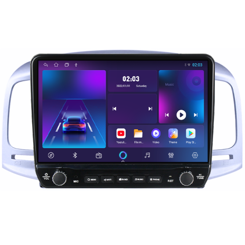 Navigatie dedicata Hyundai ACCENT 2006-2011 Tesla cu butoane rotative model 2024, 4GB RAM 64GB ROM, Procesor Quadcore, Android 14, Display QLED 10", DSP, Carplay&Android Auto [3]