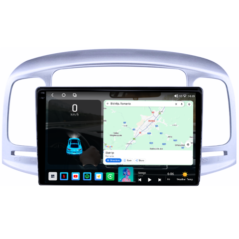 Navigatie dedicata Hyundai Accent 2006-2011, 4GB RAM 64GB ROM, Procesor Qualcomm Octacore, Android 14, Rezolutie 2K, Display QLED 9", DSP, Carplay&Android Auto, SIM 4G [1]
