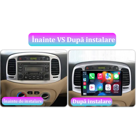 Navigatie dedicata Hyundai Accent 2006-2011, 4GB RAM 64GB ROM, Procesor Qualcomm Octacore, Android 14, Rezolutie 2K, Display QLED 9", DSP, Carplay&Android Auto, SIM 4G [6]