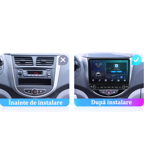 Navigatie dedicata Hyundai Accent 2010-2016 Tesla cu butoane rotative model 2024, 4GB RAM 64GB ROM, Procesor Quadcore, Android 14, Display QLED 10", DSP, Carplay&Android Auto [5]