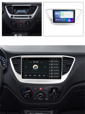 Navigatie dedicata Hyundai Accent 2017-2018, 4GB RAM 32GB ROM, Octacore, Android 14, Display QLED 1K 9", DSP, Carplay&Android Auto, SIM 4G, Bluetooth, Ventilator Activ [4]
