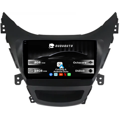 Navigatii Dedicate - Navigatie dedicata Hyundai Avante 2013-2016, DUDU3, 4GB RAM 64GB ROM, Octacore, Platforma 8581, Android, Display QLED 9", DSP, Carplay&AndroidAuto
