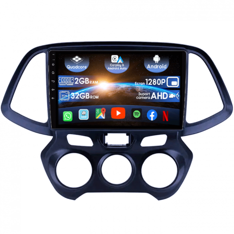 Hyundai Atos 2018+ - (Resigilata) Navigatie dedicata Hyundai Atos 2018+, 2GB RAM 32GB ROM, Quad Core, Display 9" IPS Full HD, Carplay&Android Auto, Android 14, Suport camere AHD
