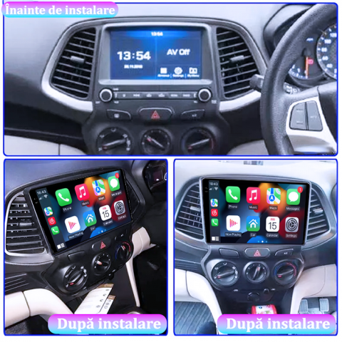 Navigatie dedicata Hyundai Atos 2018+, 8GB RAM 128GB ROM, Octacore, Platforma 7862, Android 14, Display QLED 9" 2K, Suporta camera 360", DSP, Carplay&Android Auto, SIM 4G, Ventilator Activ [2]